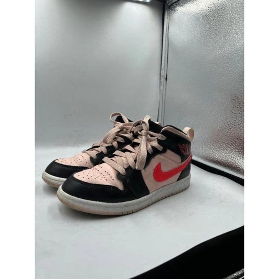 Nike Air Jordan 1 mid top atmosphere pink infrared 640734-604 size 1.5Y - Image 2 of 4
