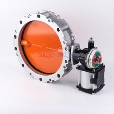 ONE DN300 Pneumatic powder Cement double flanged butterfly valve