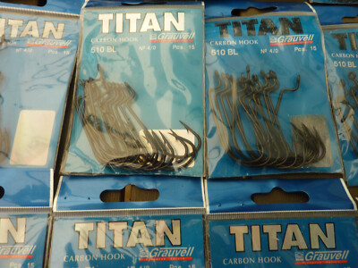 Lot De 22 Paquets D'hameçons Grauvell TITAN 510BL 520BL - Pêche En Mer Texan