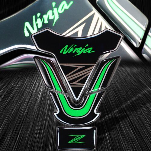 3D Gel Vinyl Fuel/Gas Tank Pad Protector Reflective Ninja Logo ZX6R-ZX14R Green - Picture 1 of 7