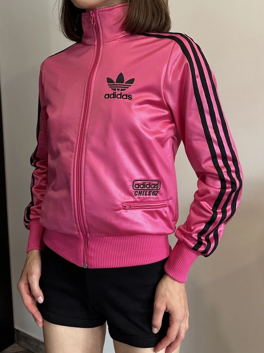 Adidas 62 Trefoil Logo Women's Bomber Stripped Pink Jacket 62 | eBay