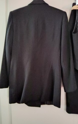 ANTHEA CRAWFORD WOMENS PURE WOOL 3 PIECE BLACK SKIRT SUIT SIZE 12 - Picture 10 of 23
