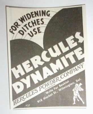 1936 Hercules Dynamite Advertisement Hercules Power Company Wilmington, DE