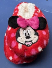 Minnie Mouse Red/Pink Soft Toddler Slipper—Minnie W/Bow-Anti Slip-Size 3T-4T-NWT