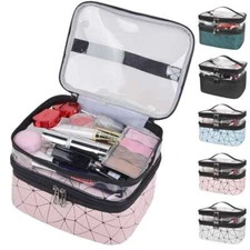 Professional Large Makeup Bag Cosmetic Case Storage Handle Organizer Travel Kit