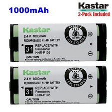 Kastar HHR-P105 Cordless Phone Battery NI-MH 2.4V 1000mAh For Panasonic Type31