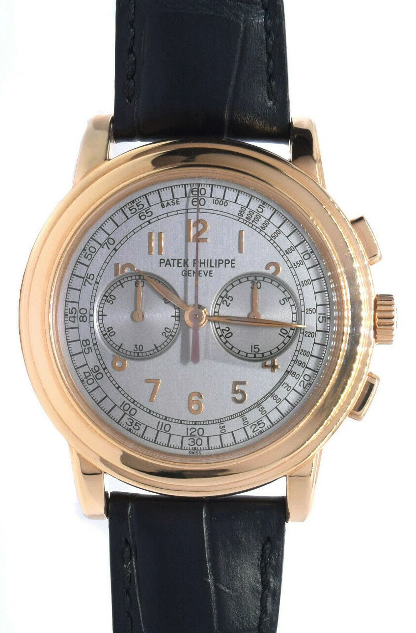 Patek Philippe — Patek Philippe 5070 18K Rose Gold Chronograph Mens Watch Box/Papers '05 5070R