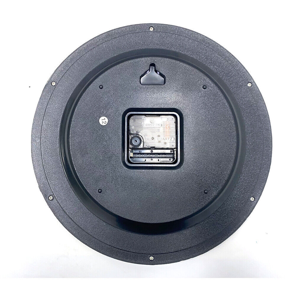 Large Wall Clock Glow In Dark Silent Quartz Indoor Outdoor Luminous