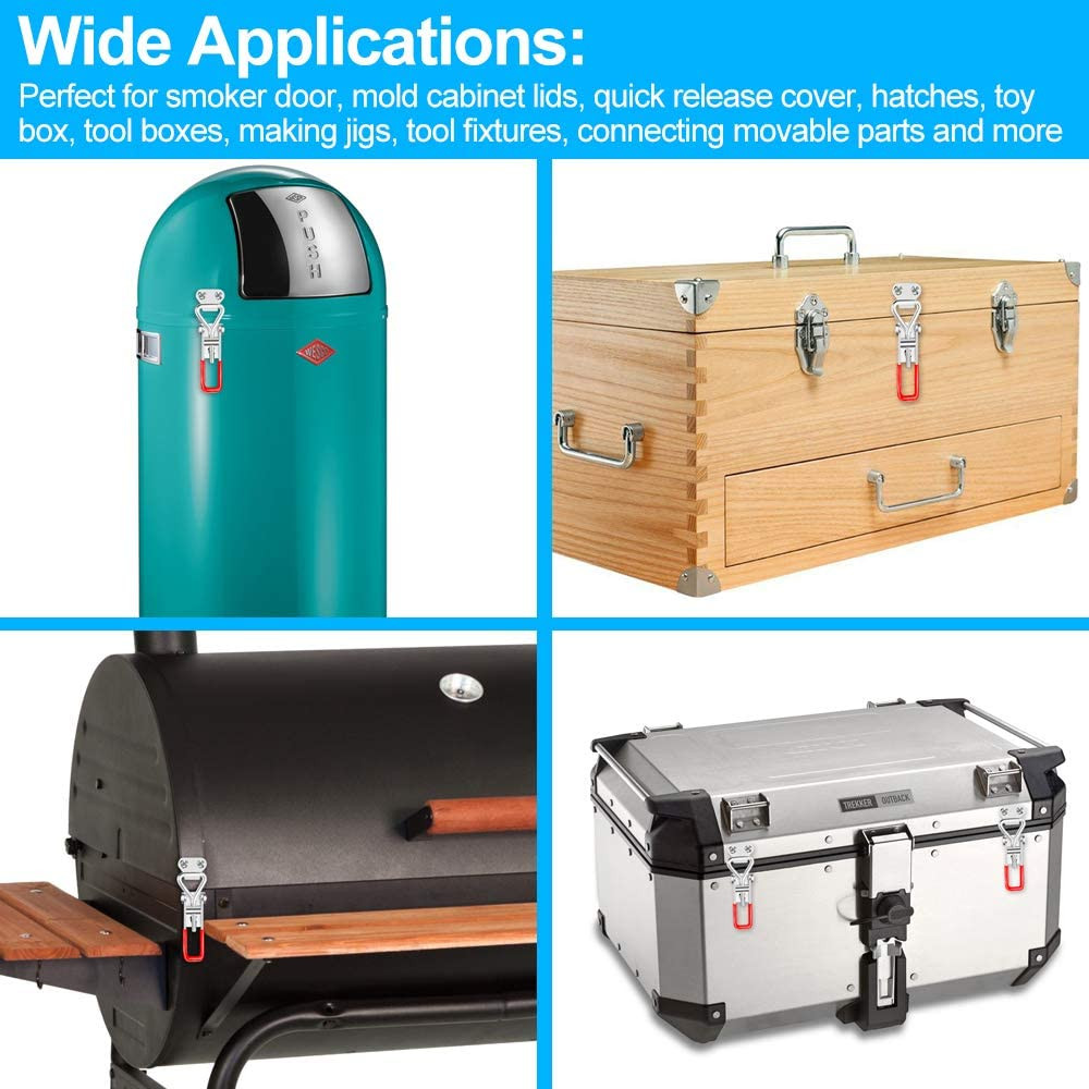 6 Pack Toggle Latch Clamp 4001, Adjustable Latch, Smoker Clamps Heavy Duty Latch