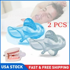 2pcs Anti Snoring Tongue Device Sleep Apnea Aid Stop Snore Sleeve Aone Silicone
