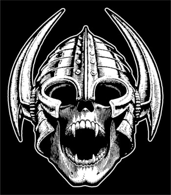 VIKING SKULL frazetta horror goth demon 