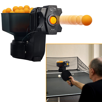 PT-07 Automatic Table Tennis Trainer Robot Ping Pong Training Machine w/50 Balls
