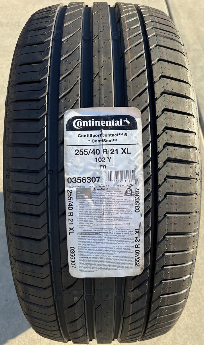 ONE BRAND NEW 255/40R21 Continental ContiSportContact 5 Tire ONE BRAND NEW 255/40R21 Continental ContiSportContact 5 Tire