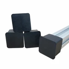 3030 Black Slide On Rubber Feet - 4 Pack