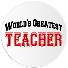 World's Greatest Teacher - 25 Pack Circle Stickers 3 Inch - Teach Appreciation
