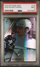 2023-24 UD SP Game Used Auston Matthews True Base /34 #116 PSA 9 Mint Pop 1