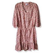 CAbi Sienna Mini Button Ruffle Dress S Cottagecore Prairie Western Boho Cowgirl