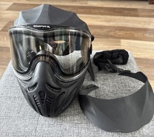Empire E-Vents Paintball Mask  Black on Black w/ bag visor