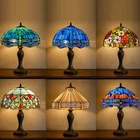 Tiffany Table Lamp 16 inch wide 24 inch tall Multicolor stained glass lamp