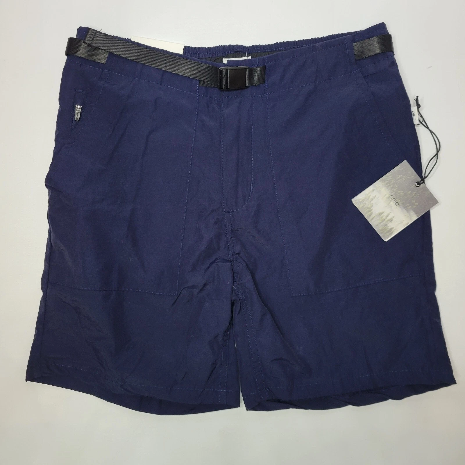 NEW ONIA Men’s Buckle Utility Hybrid Short Sz S INSEAM 6.5" Deep Navy MSRP $120