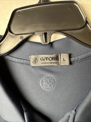 G/Fore Shirt Mens Large Blue Liberty Stripe Golf Performance Polo G Fore EUC⭐️ - Picture 2 of 6