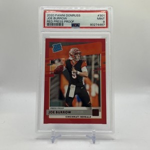2020 Panini Donruss - Rated Rookie Joe Burrow #301 Press Proof Red (RC)