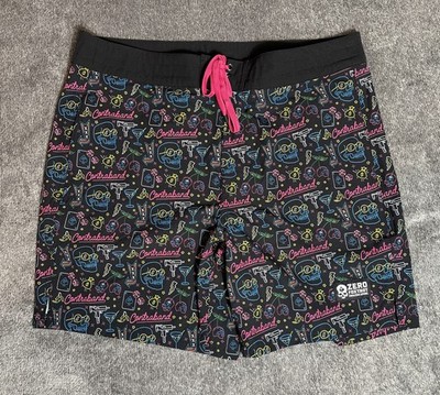 Zero Foxtrot Contraband Ripstop Board Shorts 7  Mens L Unlined Skulls Neon 2024