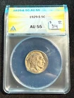 1929 S BUFFALO NICKEL ANACS AU 55
