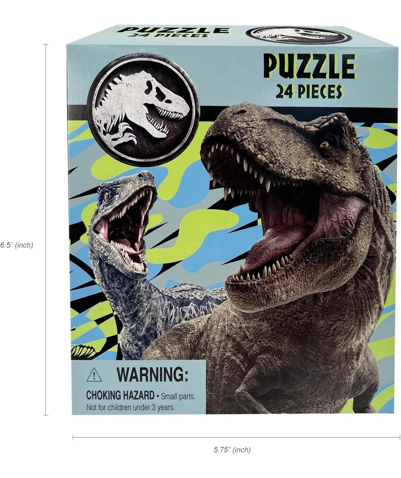 Juego de bolsas de mano Jurassic World rompecabezas botella de agua pegatinas disco volador yo tiza Foto 4 de 4