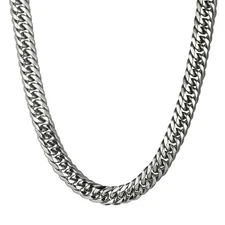 Men's High Polished Chunky Heavy Wide Miami Cuban Curb Chain Necklace 19MM/22MM