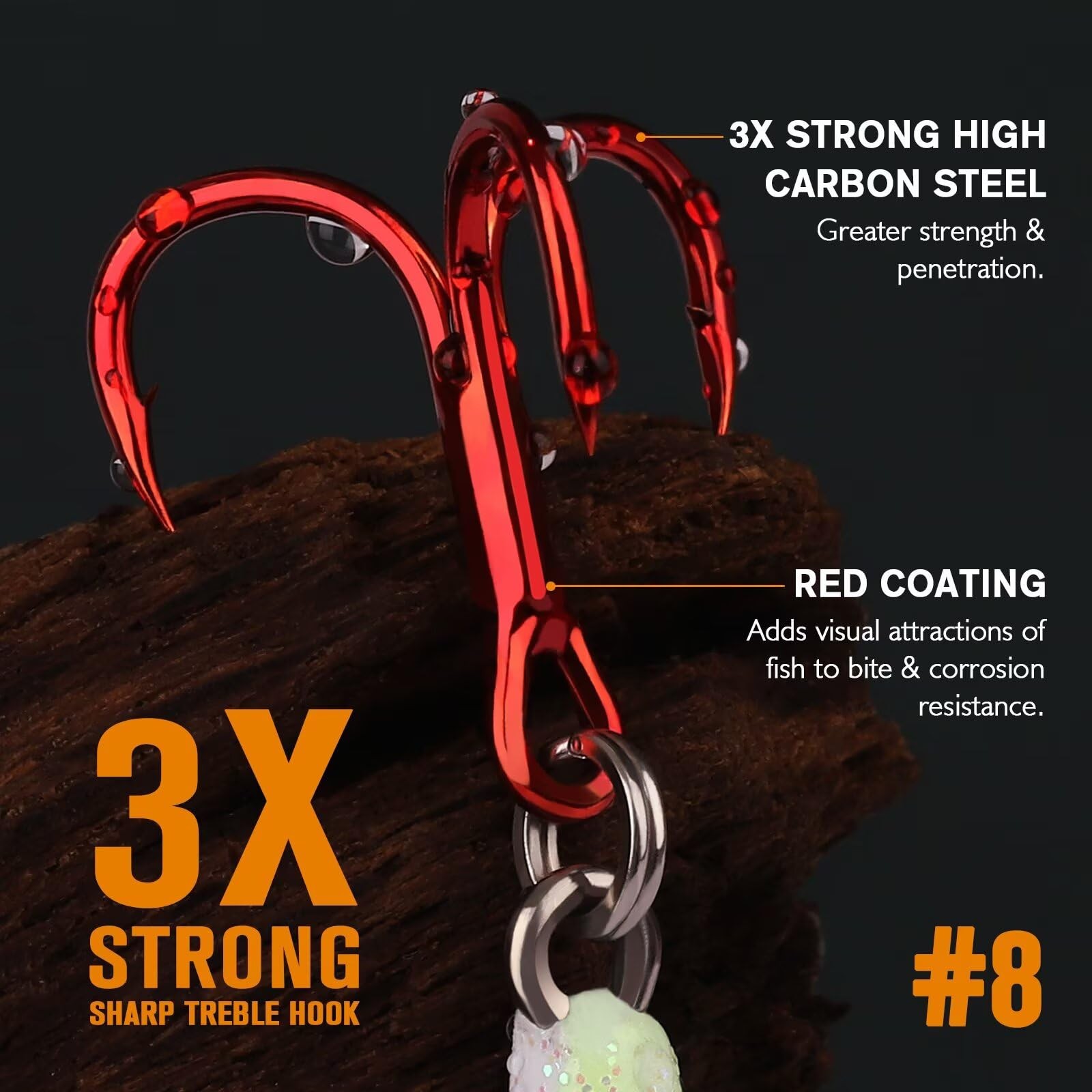 15PCS Rattling Glow Ice Fishing Spoons Kit for Bass, Crappie, Panfish, Perch,... - Image 5