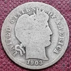 1903 S Barber Dime 10c Circulated #98166