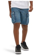 Wrangler Five Star Boys Denim Cargo Shorts Elastic Waist Drawstring Size 8 NWT