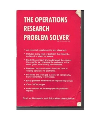Operations Research Problem Solver, James R. Ogden, Research & Education Associa