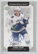 2018-19 Upper Deck Chronology Franchise History Daniel Sedin Auto HOF 1pc9