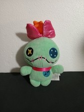 Disney Store Lilo  Stitch Scrump Plush Teal Button Eyes Pink Bow Small Doll