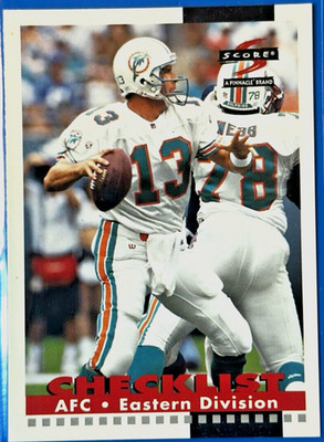 1996 Score - Dan Marino - Miami Dolphins - Checklist - #269 - AFC Eastern Divisi