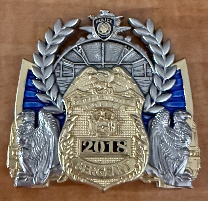 NYPD Police MTA Police Sergeant & Patrolman Medallion (Super Large)