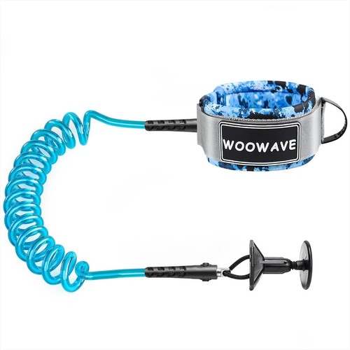 Stylish Coiled Bodyboarding Leash with Plug - Comfort and Security Guaranteed - Picture 3 of 9