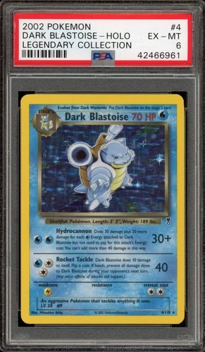 Pokemon Dark Blastoise Legendary Coll. Holo Rare #4 PSA 6