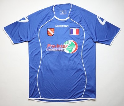 FRENCH TEAM ALSACE #11 MATCH WORN FOOTBALL SHIRT JERSEY MAILLOT KIT LESCON MEN L