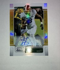 2019 Score - Rookies L.J. Scott #408 Gold Zone Signatures /50 (AU, RC)