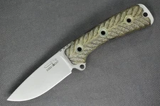 2010 Busse Combat SAR3  .165” Flat Ground Doublecut INFI, Black Canvas Micarta