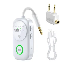 Bluetooth 5.4 Transmitter Receiver for 2 AirPods/Headphones, 2-in-1 Wireless ...