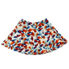 BCBGeneration Skirt 0 White Multi-color Abstract Print Scuba Knit Mini Skater