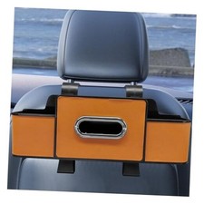 Multifunctional Car Back Seat Organizer, Leather Automotive Headrest Orange