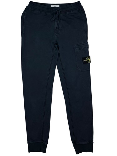 Stone Island Cargo Joggers Men's Navy Cotton Plain Bottoms Trousers Sweatpants S - Picture 2 of 7