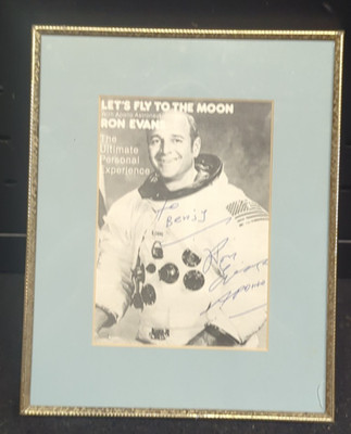 Let's Fly To The Moon with Apollo Astronaut Ron Evans Signed Cover ? Apollo 17