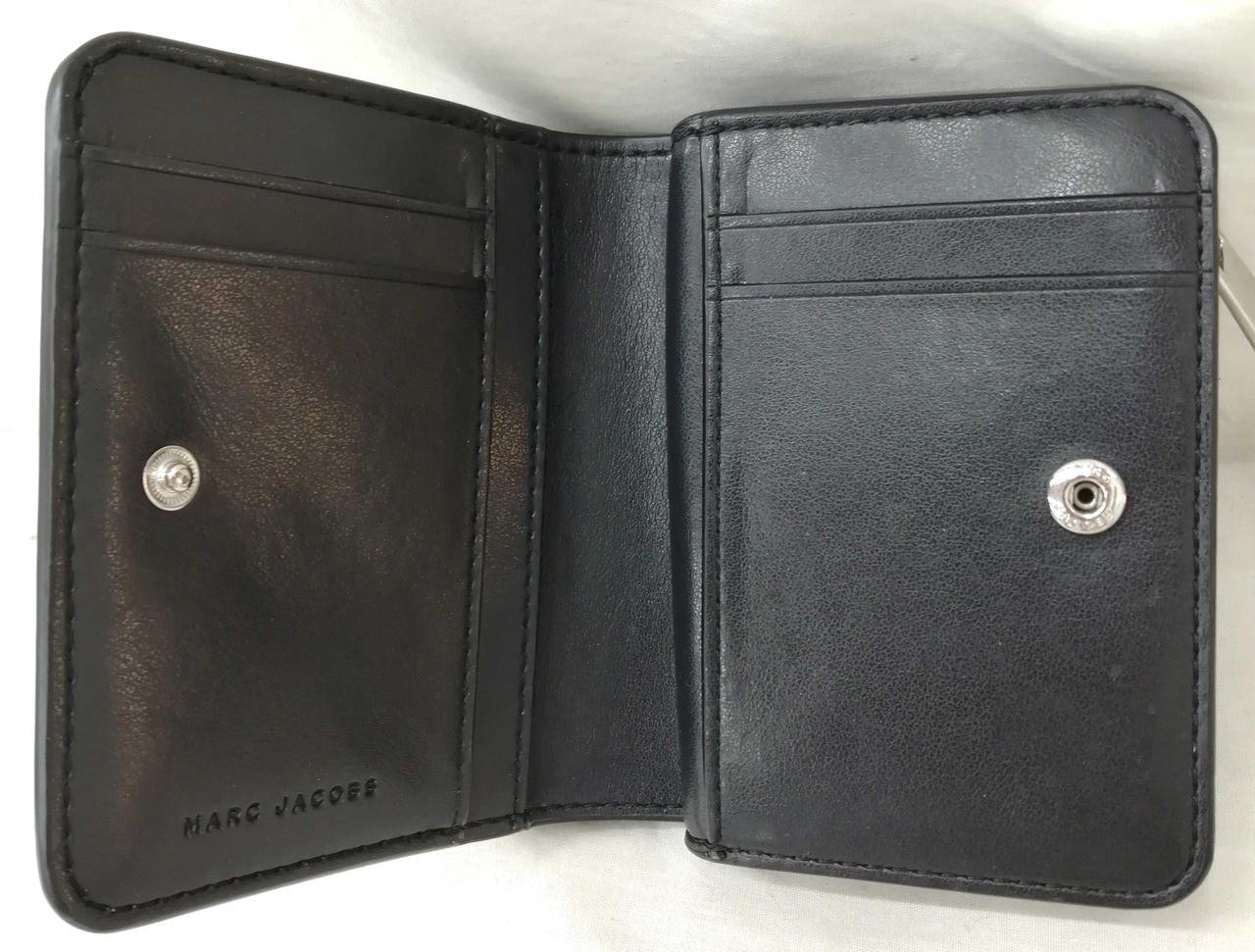 Python pattern compact wallet Model WHT BLK MARC … - image 5