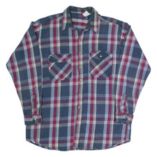 DAKOTA Herren Lumberjack Hemd Blau Karo Langarm XL